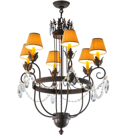 27"W Antonia 6 Lt Chandelier