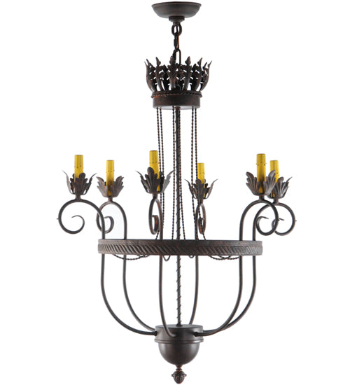 27"W Antonia 6 Lt Chandelier