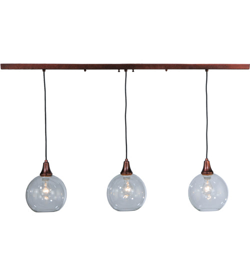 48" Long Bola 3 Light Island Pendant