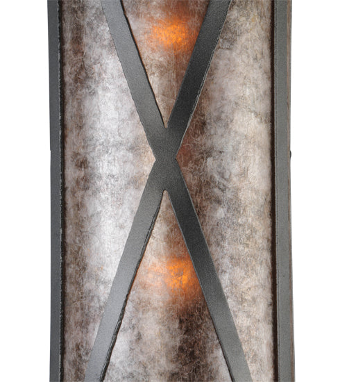 6" Wide Saltire Craftsman Wall Sconce