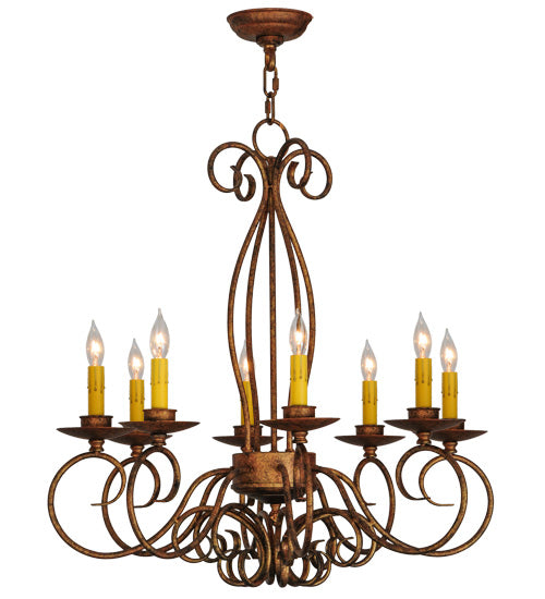 26"W Elisha 8 Lt Chandelier