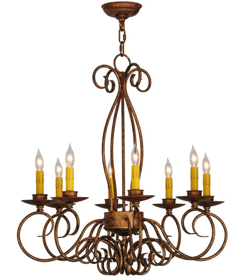 26"W Elisha 8 Lt Chandelier