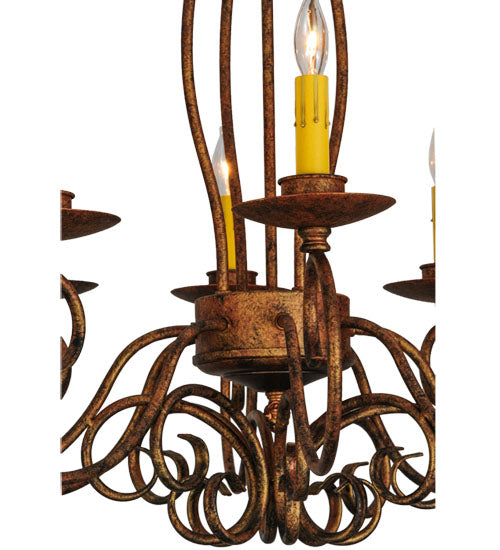 26"W Elisha 8 Lt Chandelier