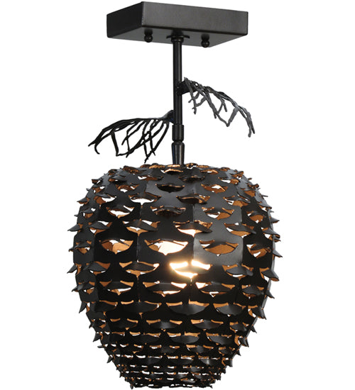 11" Wide Stoneycreek Pinecone Semi-Flushmount