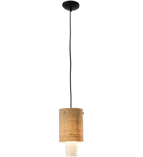 6.5"W Cilindro Burlap 2 Tier Mini Pendant