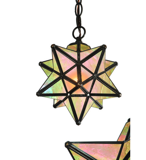 21"W Moravian Star 3 Lt Cascading Pendant