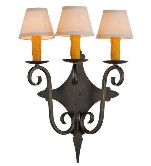 16.5"W Angelique 3 Lt Wall Sconce