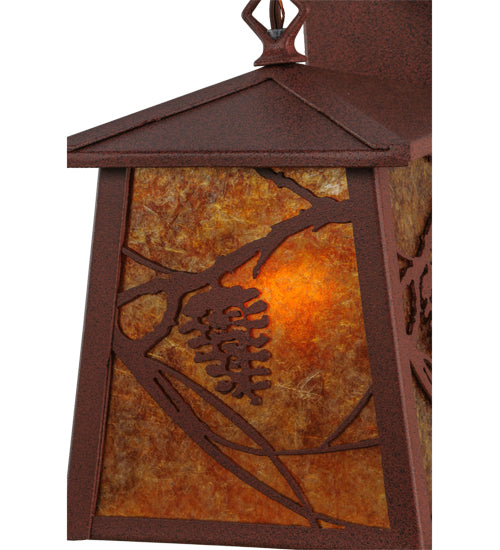 7"W Whispering Pines Lantern Wall Sconce