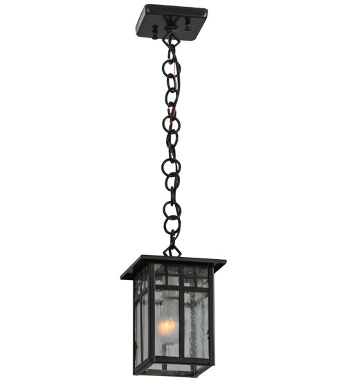 6"Sq Mission Hanging Lantern Mini Pendant