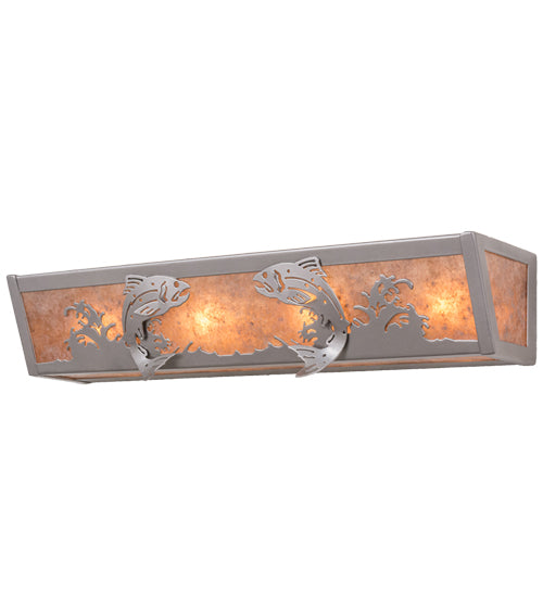 24" Wide Leaping Trout Vanity Light