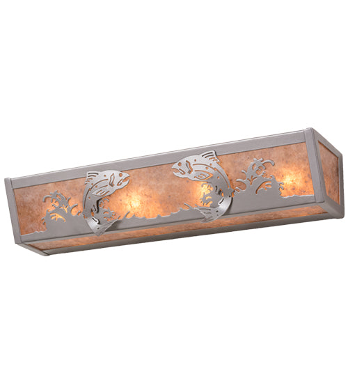 24" Wide Leaping Trout Vanity Light