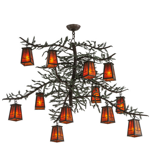 53"W Pine Branch Valley View 12 Lt Chandelier