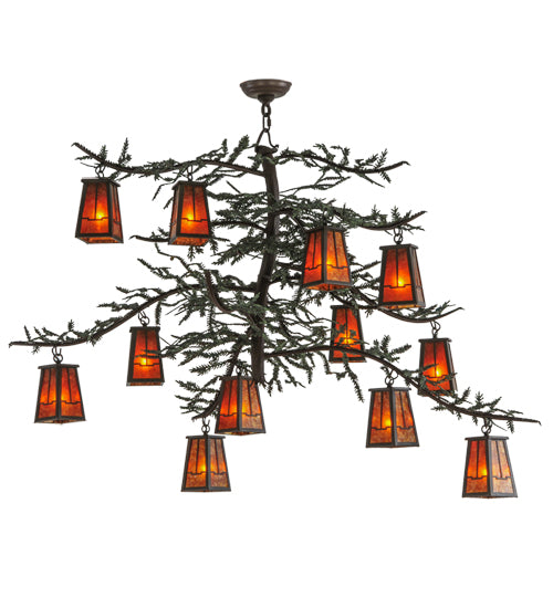 53"W Pine Branch Valley View 12 Lt Chandelier