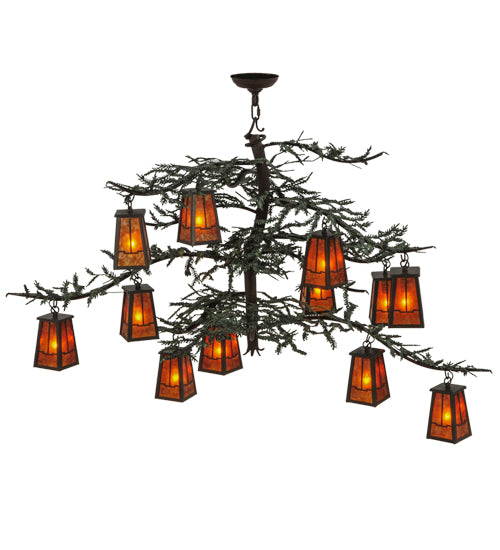 53"W Pine Branch Valley View 12 Lt Chandelier