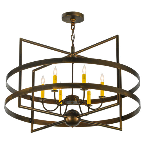 36"W Aldari 6 Lt Chandelier