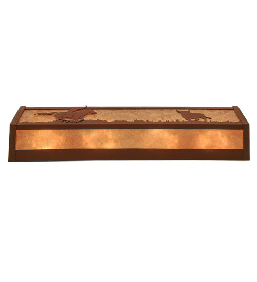 24"W Cowboy & Steer Vanity Light