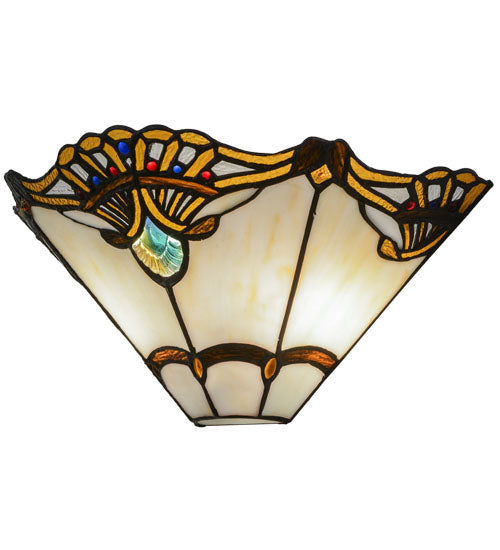 14.5"W Shell With Jewels Wall Sconce