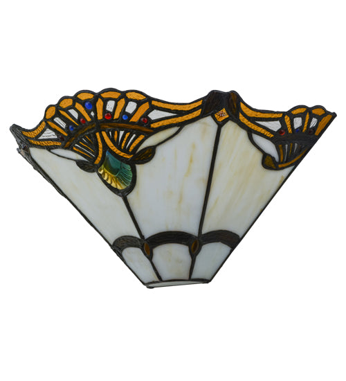 14.5"W Shell With Jewels Wall Sconce