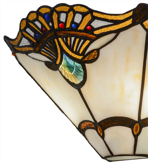 14.5"W Shell With Jewels Wall Sconce