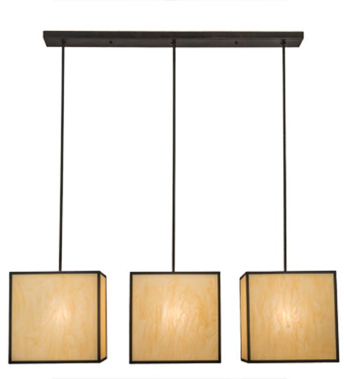 57"L Quadrato Kessler 3 Lt Island Pendant