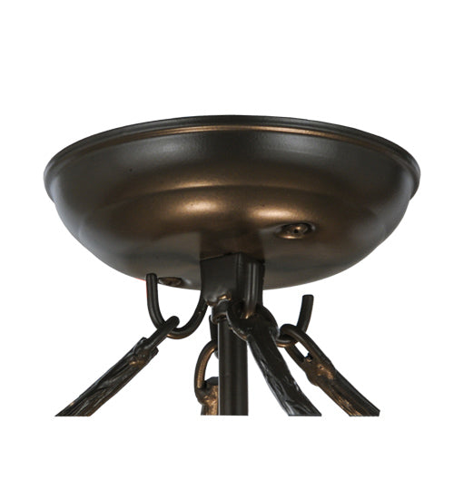 15" Wide Timeless Bronze Semi-Flushmount Hardware