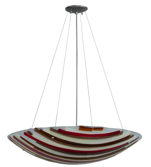 30"W Metro Fusion Marina Glass Inverted Pendant