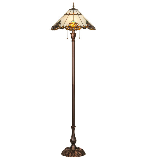 63"H Shell With Jewels Floor Lamp