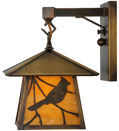 8"W Stillwater Song Bird Hanging Wall Sconce