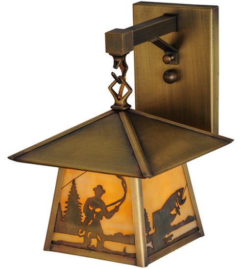 8"W Stillwater Fly Fishing Creek Hanging Wall Sconce