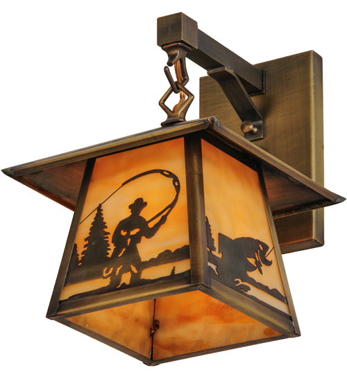 8"W Stillwater Fly Fishing Creek Hanging Wall Sconce