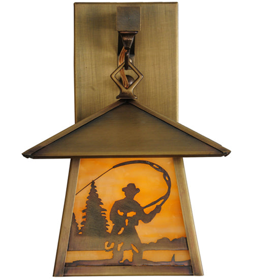 8"W Stillwater Fly Fishing Creek Hanging Wall Sconce