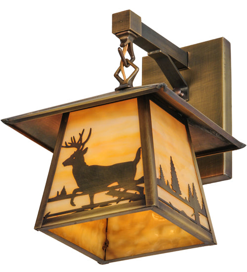 8"W Stillwater Deer Creek Hanging Wall Sconce