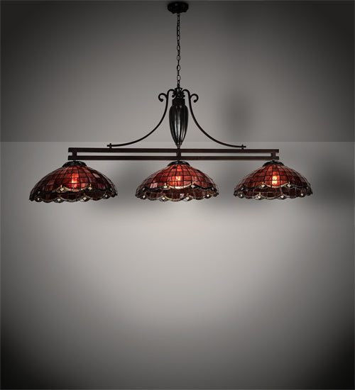 70" Long Elan 3 Light Custom Island Pendant