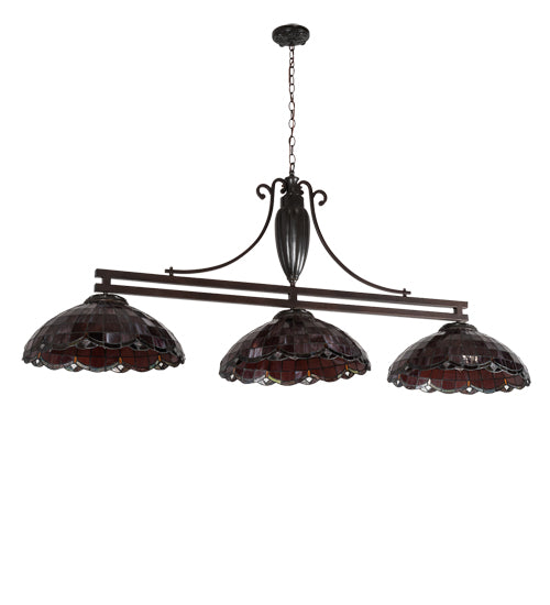 70" Long Elan 3 Light Custom Island Pendant