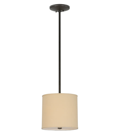 12"W Cilindro Beige Textrene Pendant