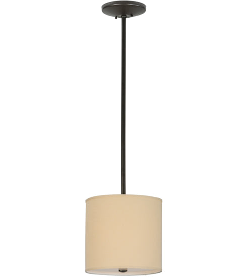 12"W Cilindro Beige Textrene Pendant