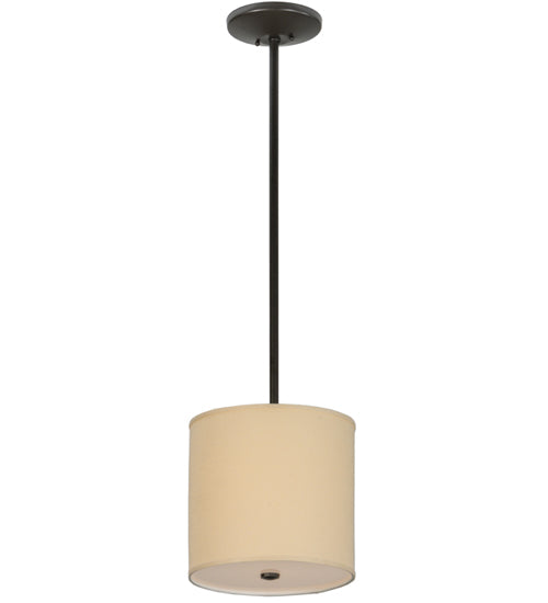 12"W Cilindro Beige Textrene Pendant