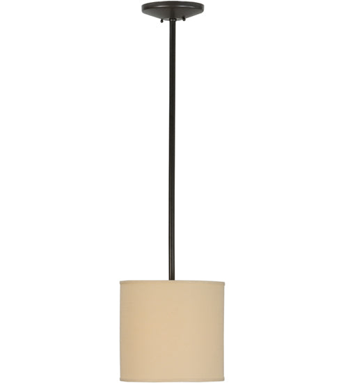 12"W Cilindro Beige Textrene Pendant