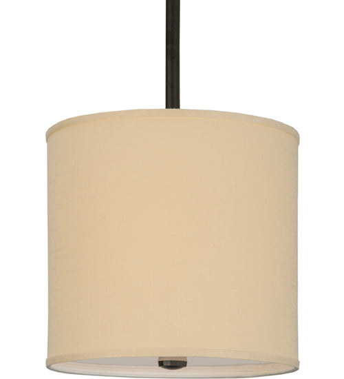 12"W Cilindro Beige Textrene Pendant