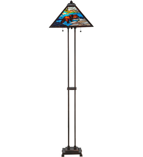 62.5" High Grizzly Bear Floor Lamp