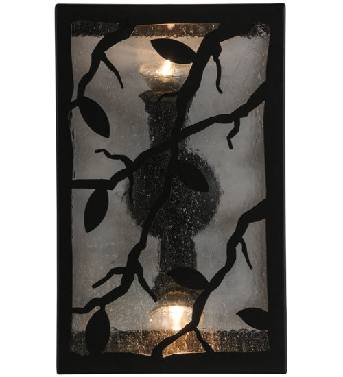 10"W Branches With Leaves Wall Sconce