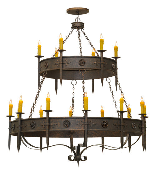 69"W Calandra 18 Lt Two Tier Chandelier