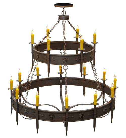 69"W Calandra 18 Lt Two Tier Chandelier