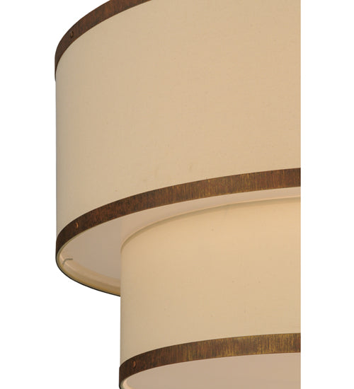 36"W Cilindro 2 Tier Textrene Pendant