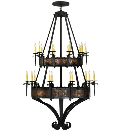 48" Wide Costello 20 Lt Two Tier Chandelier