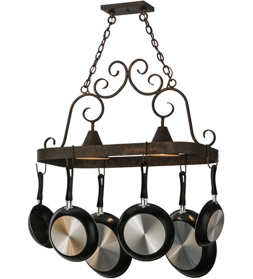 32" Long Elana 2 Light Pot Rack