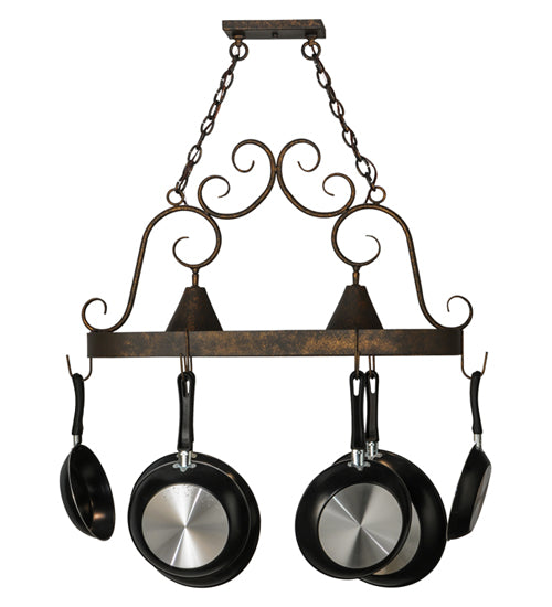 32" Long Elana 2 Light Pot Rack