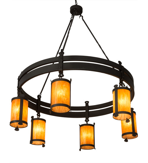 54" Wide Beartooth 6 Light Chandelier