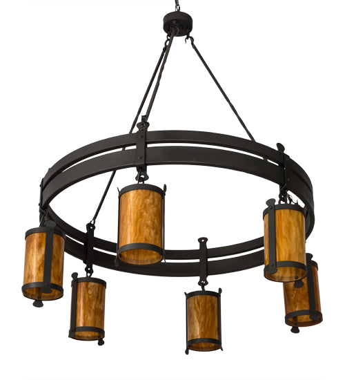 54" Wide Beartooth 6 Light Chandelier