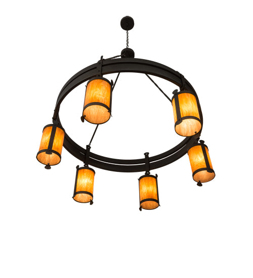 54" Wide Beartooth 6 Light Chandelier